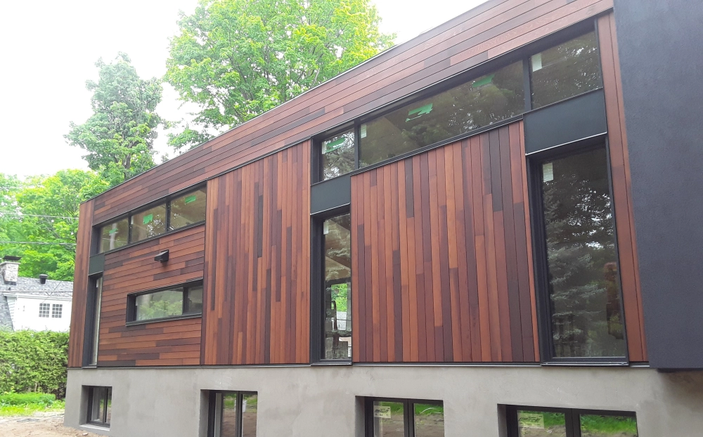 Cèdre ROUGE sélect fini sablé Exterol couleur Acajou