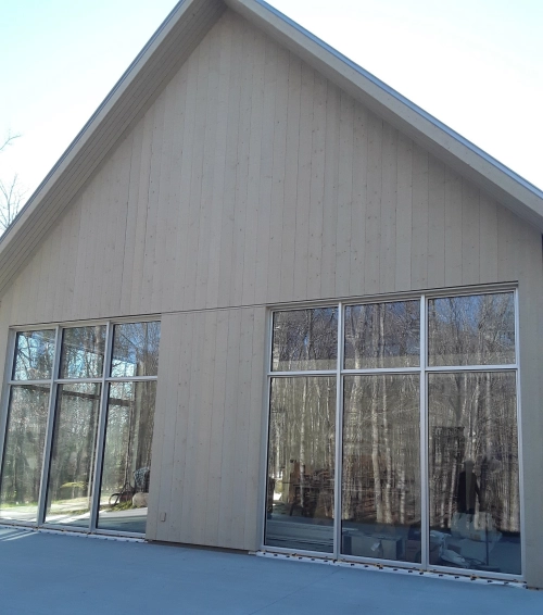 Épinette noueuse fini brut Extérol couleur personnalisée