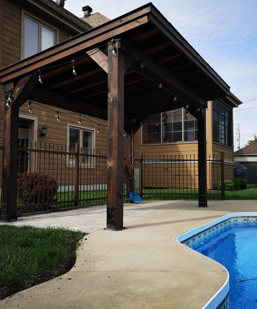 Poutre PIN BLANC noueux fini plané Exterol couleur Moisson